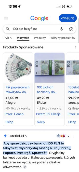 banknoty do zabawy i nauki plik 100szt+GRATIS