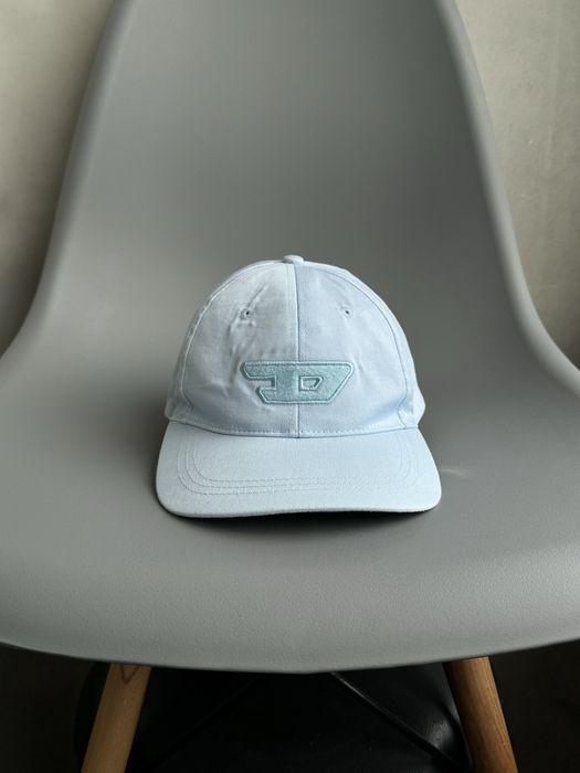Винтажная кепка Diesel big logo мужская one size оригинал. Чоловіча бейсболка Diesel блакитного кольору оригінал