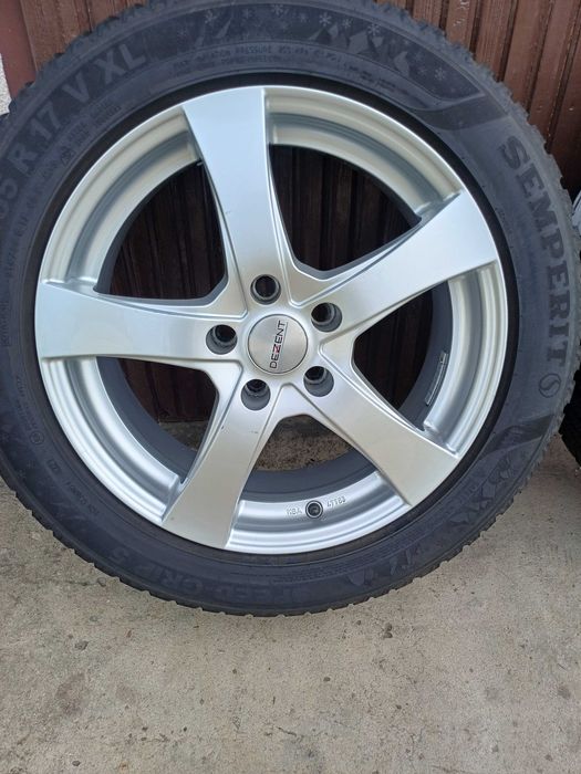 Koła zimowe 5x112 17 7J ET38 Semperit 215/55 R17  DEZENT Audi Volkswagen Skoda Seat