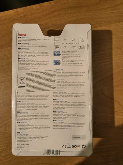 Kabel antenowy Hama 10m.