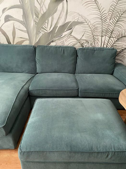 Narożnik sofa Kivik Ikea z podnóżkiem