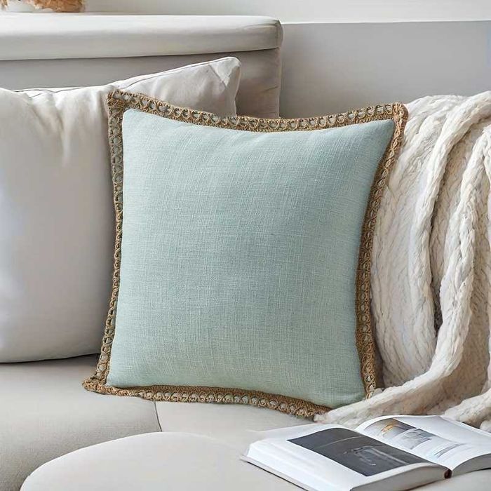 Poszewka Lniana 45x45 ziolona mięta Nowa