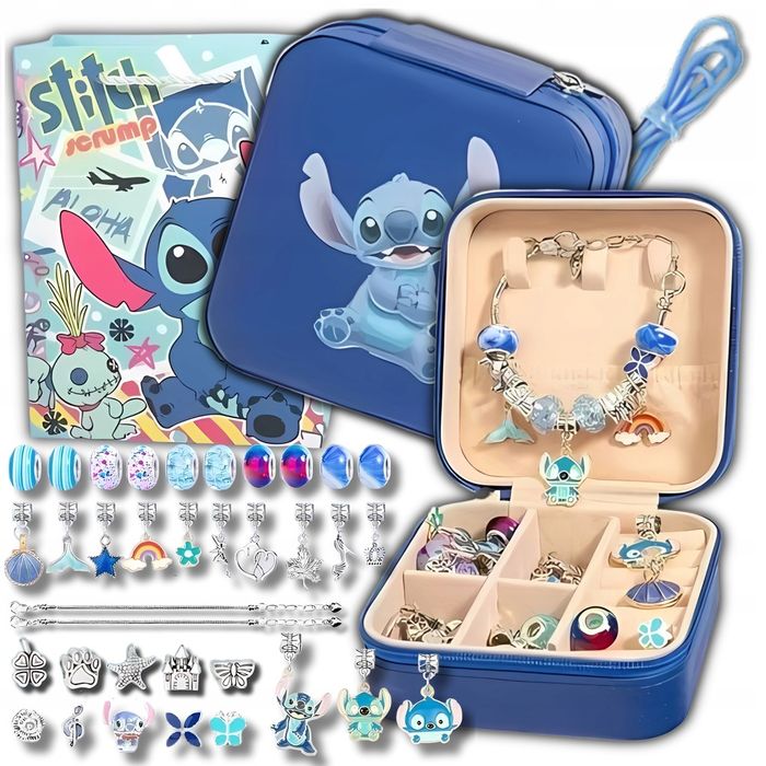Zestaw do robienia bransoletek biżuterii koraliki charms stitch