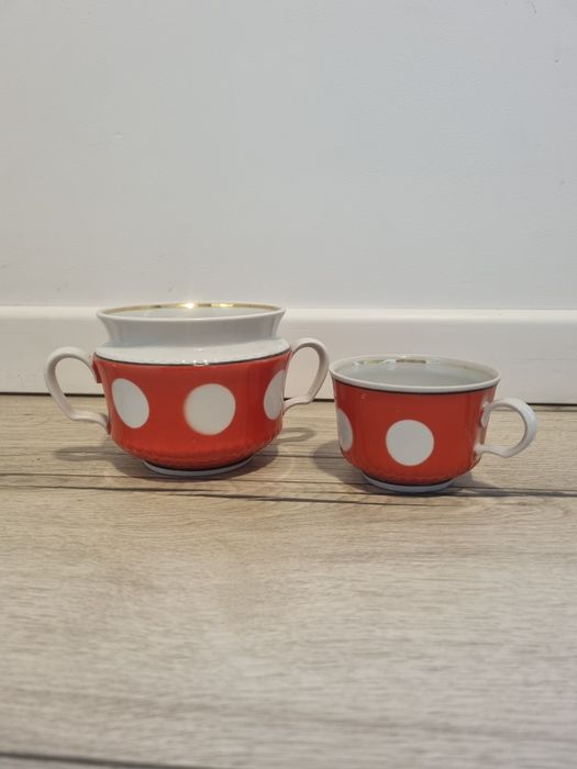 Porcelanowa filiżanka i miseczka