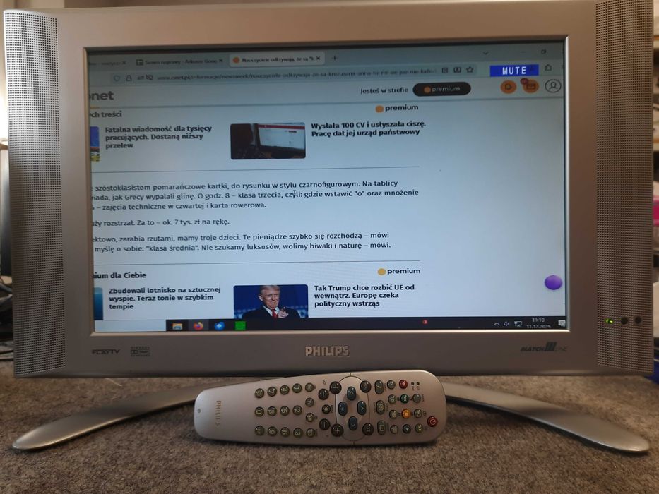Monitor,TV, radio-Philips z głośnikami i wieloma wejściami