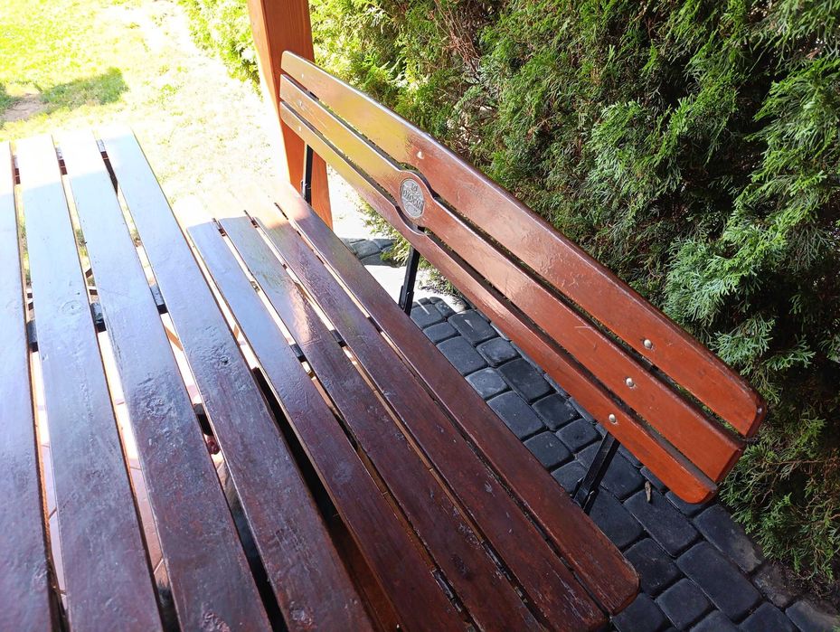 zestaw ogrodowy Stół 150 + 2x ławka drewniany