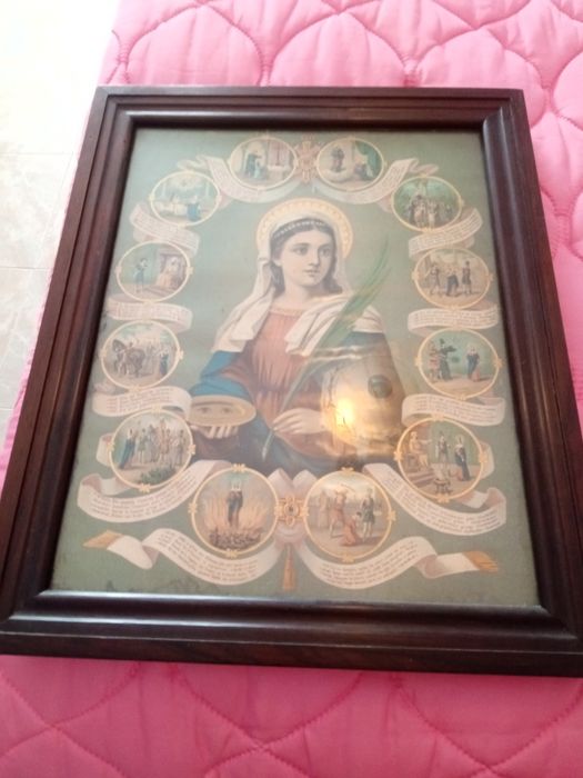 Quadro da santa luzia 20x16 aproximadamente