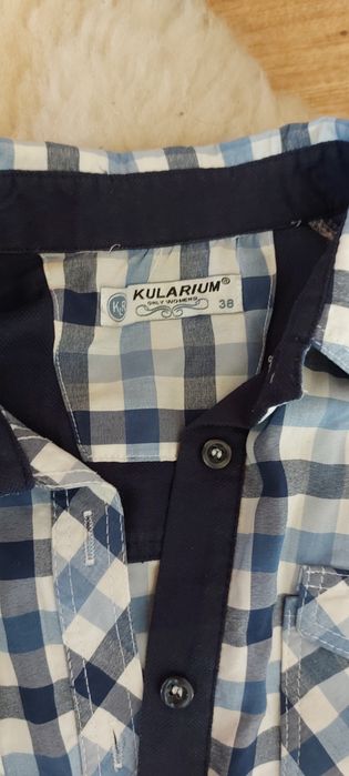 Komplet 38 spodnie jegginsy koszula kratka torebka filcowa