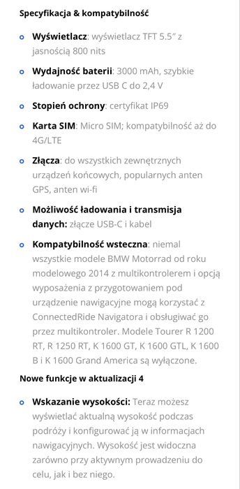 nawigacja BMW GS