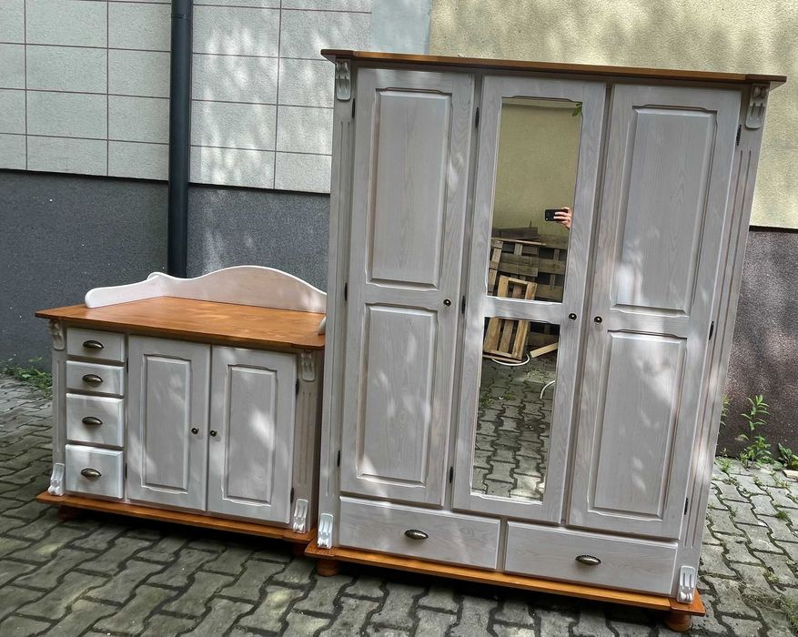 ->KOMODA+SZAFA: Uniwersalny zestaw-pokój dziecięcy lub salon/sypialnia