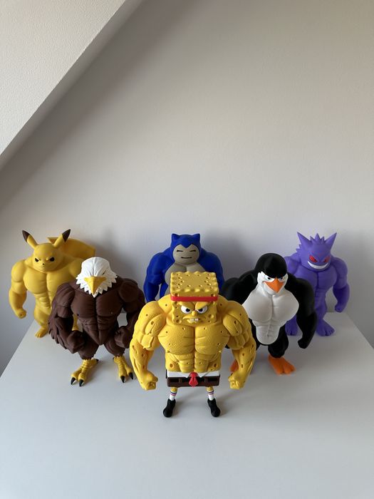 Muskularny Pingwin - unikalna figurka 3D ok. 25 cm