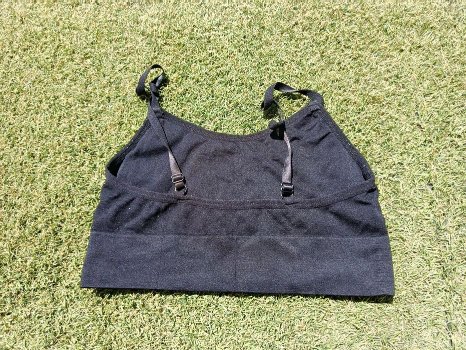 Top Bralette Preto / Black Bralette Top com Alças Ajustáveis