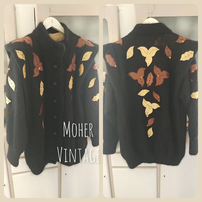 Sweter Vintage mohair narzutka