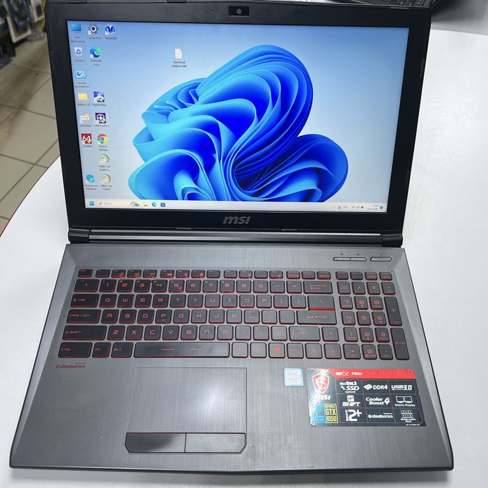 MSI GV62 15,6FHDips i7-7700HQ 16gb 500ssd GeForce GTX 1050 4gb GDDR5