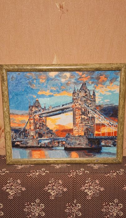 Готові картини за номерами, розфарбовані, в рамах