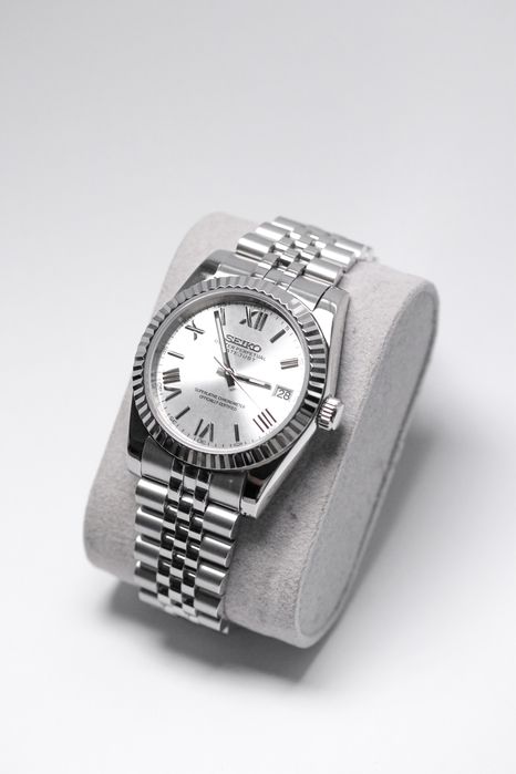 Zegarek Custom Seiko Mod Roman White