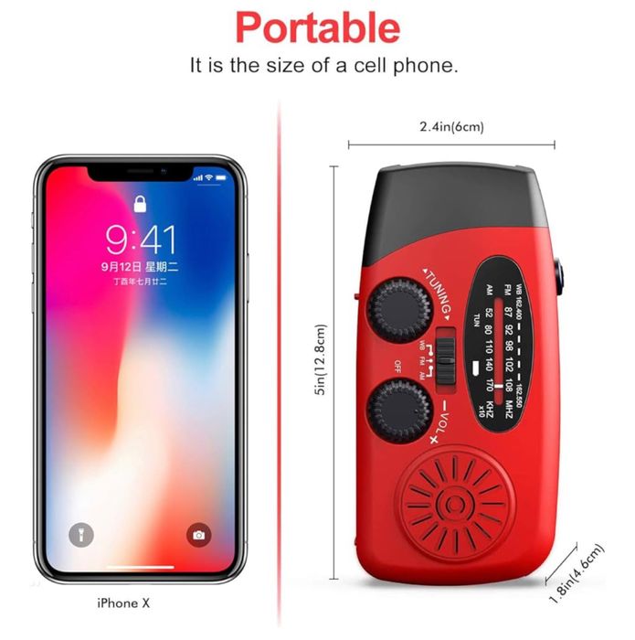 Rádio de Emergência - Powerbank com Painel Solar