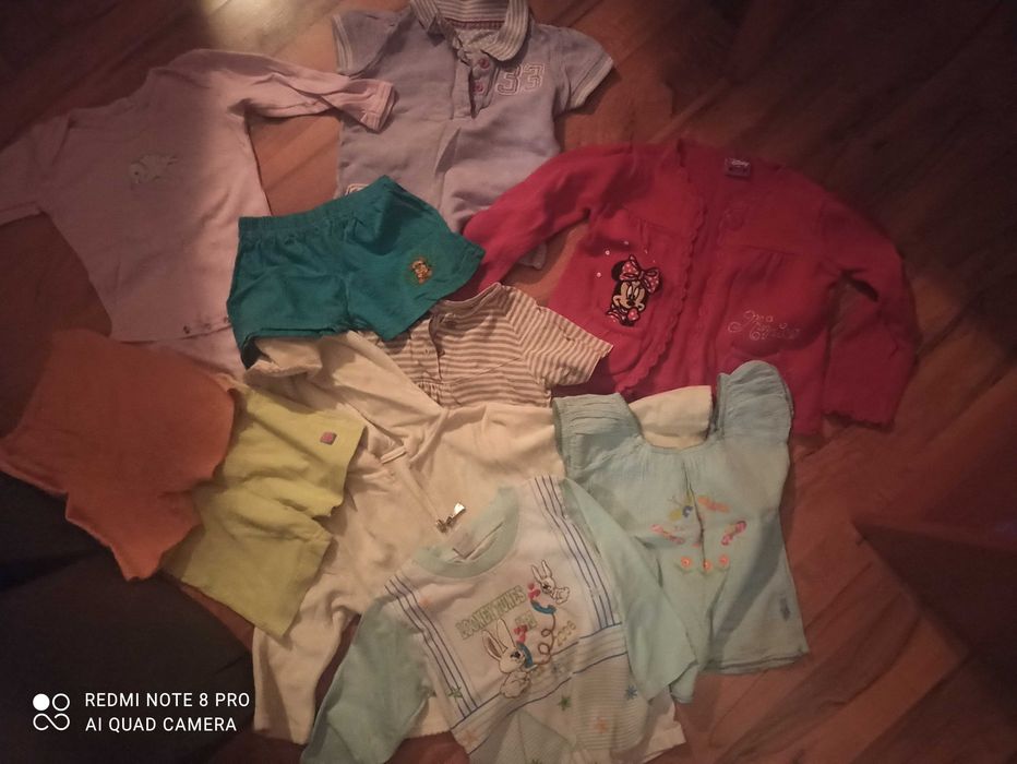 Sprzedam karton ubranek dla dziewczynki w rozmiarze od 68-98