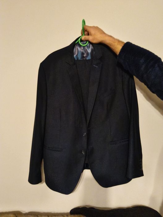 Garnitur ciemny granat  jak nowy