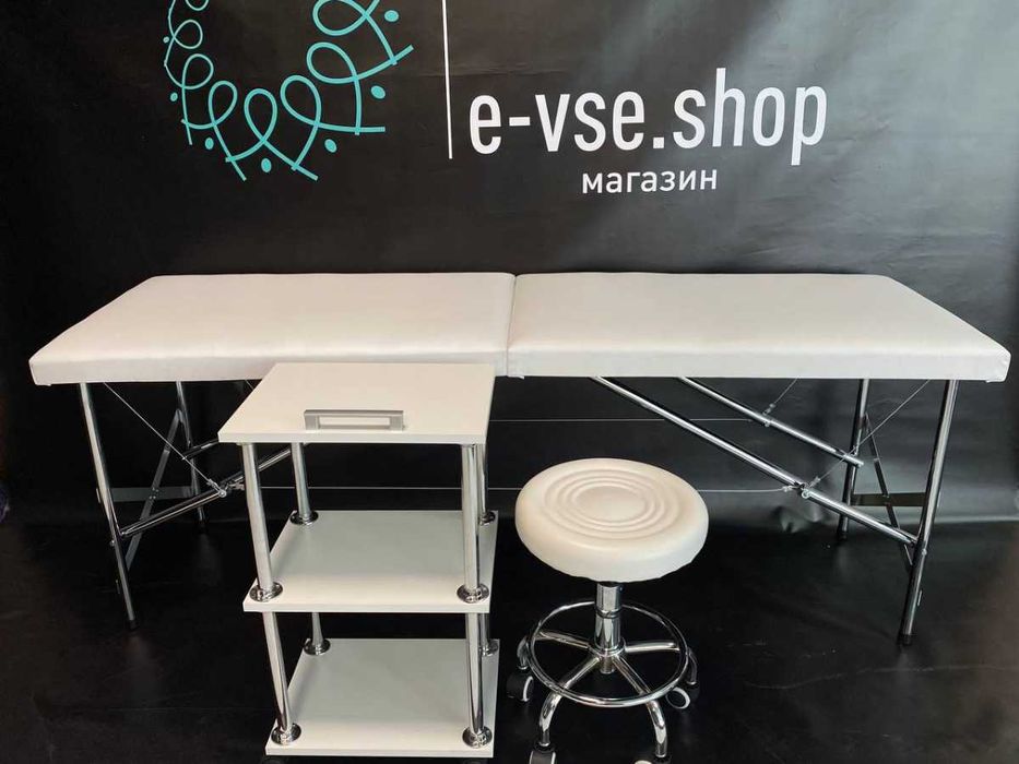 Кушетка + етажерка + стілець для салону | Комплект 3 в 1