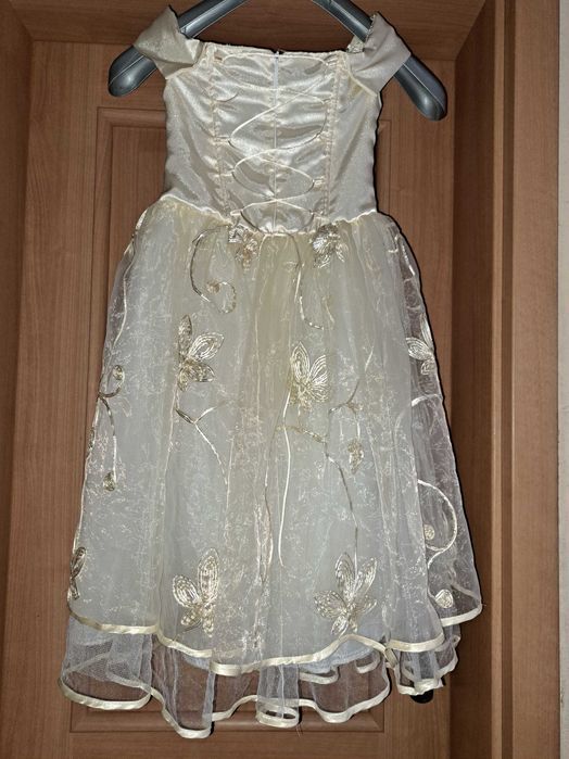 Дитяча золота святкова сукня, платье бальное - карнавальное