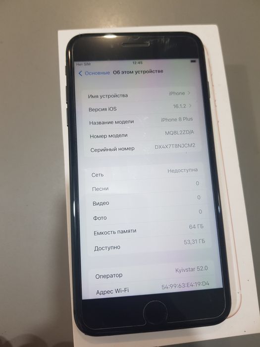iPhone 8+.    64gb 100% акб