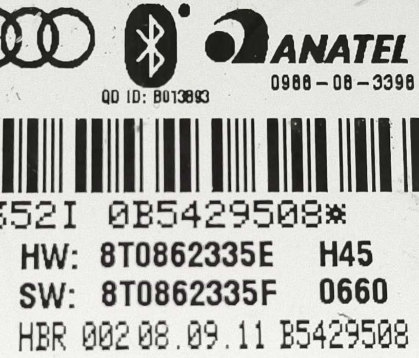 Módulo Bluetooth 8T0862335E - AUDI A4 B8