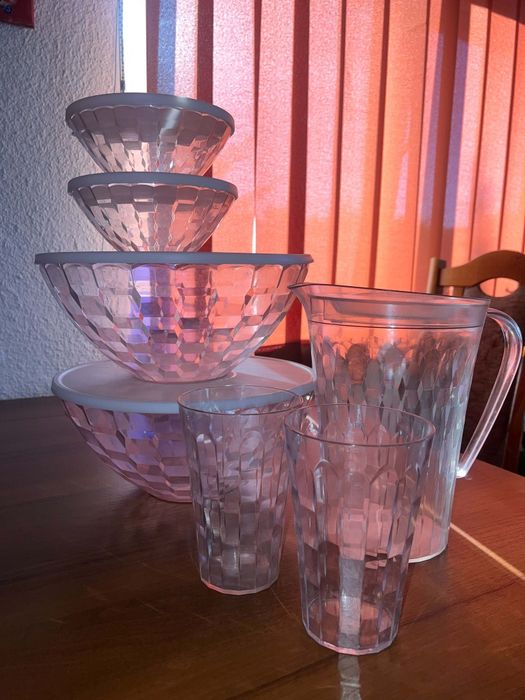 Zestaw diamentowy dzbanek + szklanki Tupperware