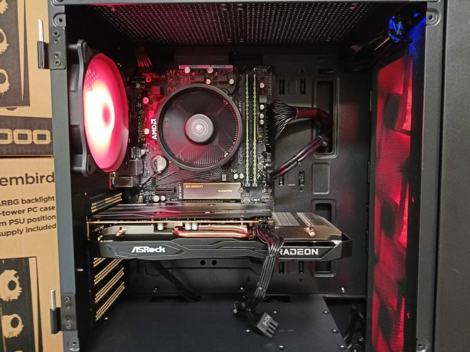 Nowy Komputer Gamingowy Ryzen 3600 1TB 16GB RX 7600 8GB FV23 Gwarancja