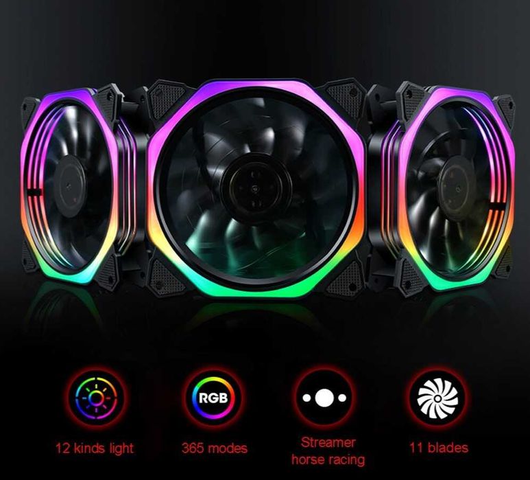 Вентилятор 120мм INPLAY M10 Rainbow  RGB кулер 120 mm