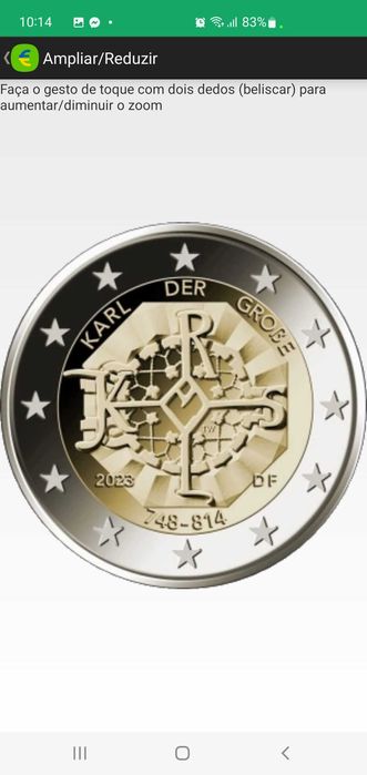 Moeda 2,00 euros alemanha 2023 e 2024 as 5 letras