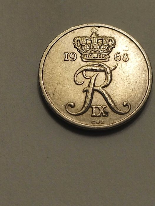 Moneta Dania 10 ore 1968r. Fryderyk IX - stan bardzo dobry