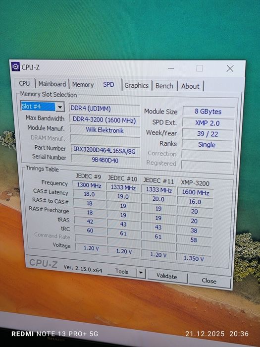 Pamięć RAM DDR4 16GB (2x8) 3200 CL16 GoodRAM IRDM X