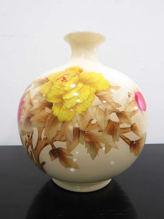 Pols Potten Lindo vaso bojudo, motivos florais - pintado á mão VINTAGE