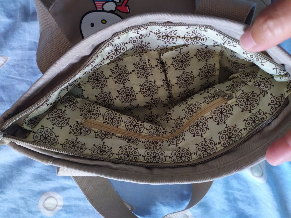Bolsa Juvenil, 2 bolsos fundos c/ Fechos (+ bolsinho interior)