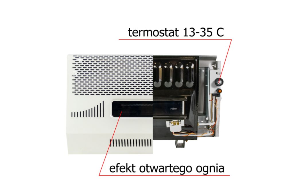 Grzejnik gazowy, ogrzewacz, piecyk FUJIJAMA KFC-9000 visor, wentylator