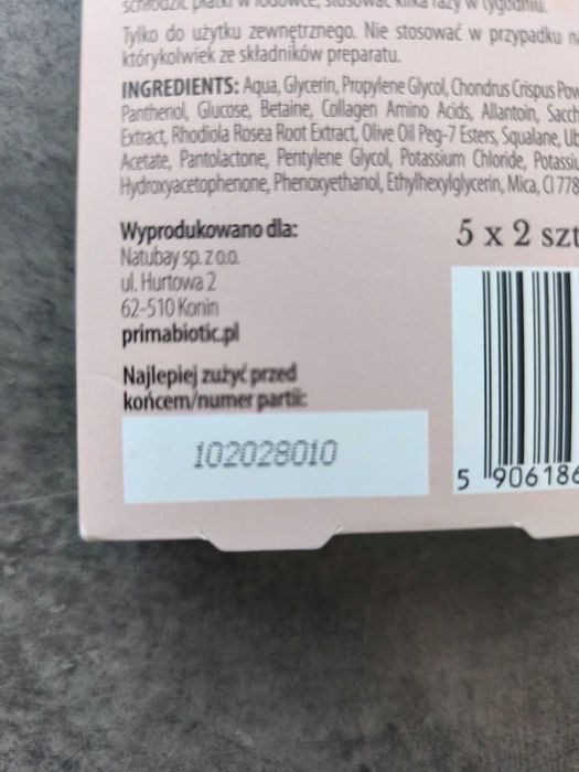 Primabiotic Hydrożelowe płatki pod oczy