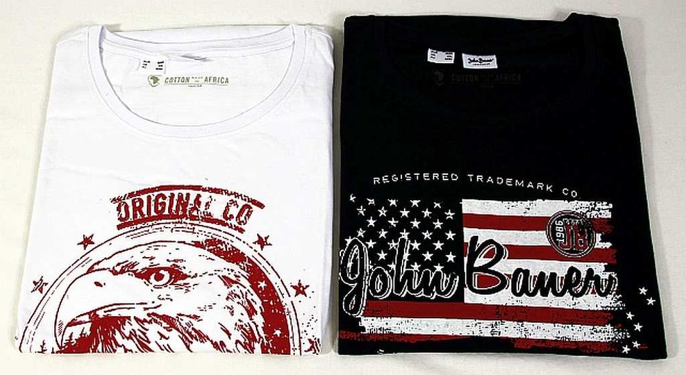 T-shirt męska 2 sztuki zestaw ( biała i granat ) R - 64/66