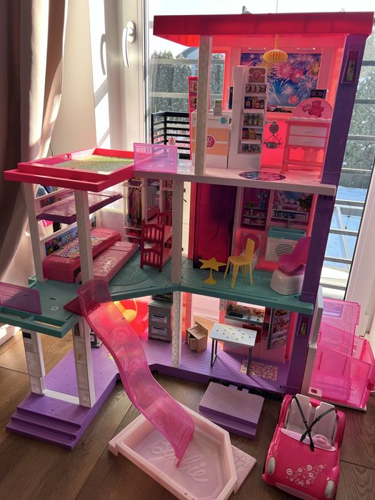 BARBIE duży domek dla DREAMHOUSE DELUXE dom willa z windą, basenem