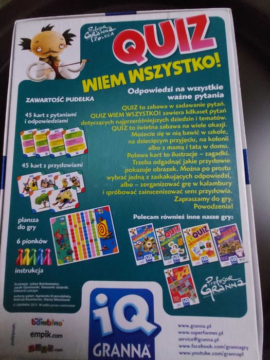 Gra QUIZ wiem wszystko 6-10 lat