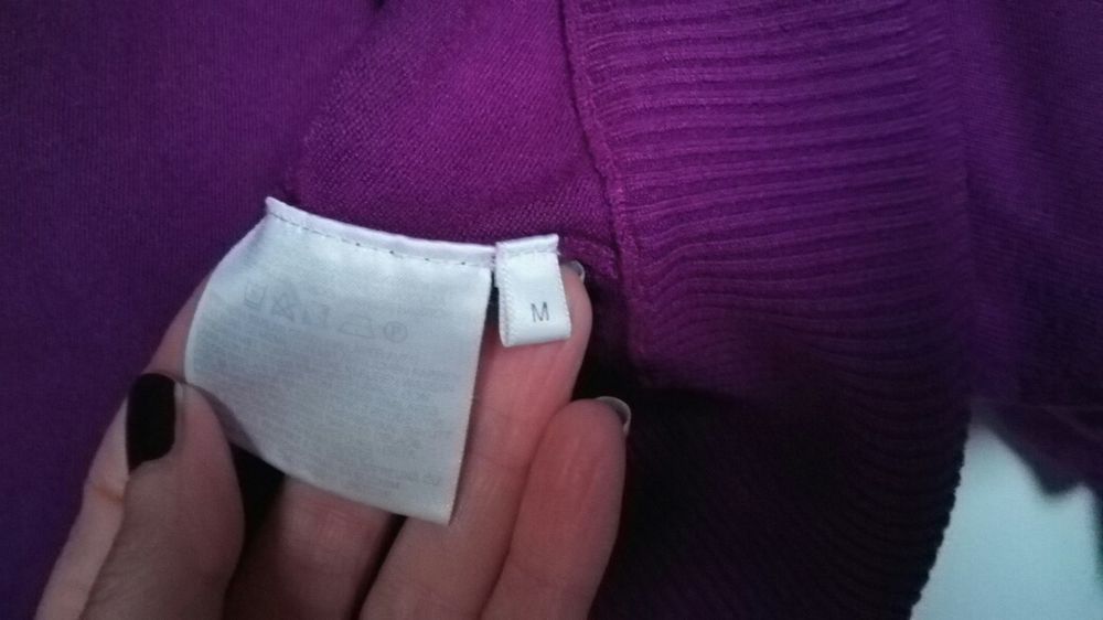 Sweterek narzutka fiolet rozm.M/L