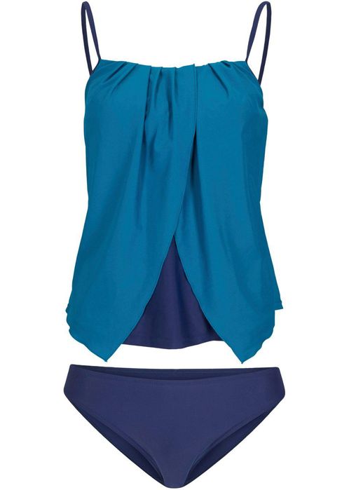 B.P.C tankini asymetryczne granatowo-turkusowe ^42