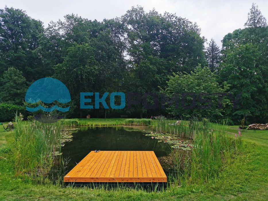 Pomost pływający, platforma pływająca 4x3m - 12mkw z modrzew