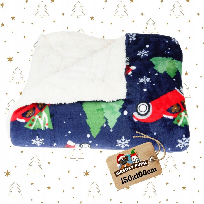 Legowisko Świąteczne Dla Psa z Barankiem 150x100cm - Wysoka Jakość