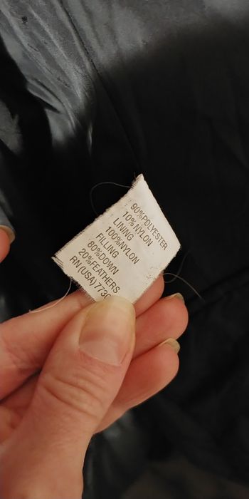 Zimowa kurtka puchowa zara 34 xs z paskiem