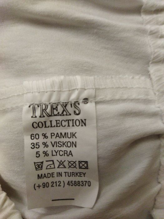 Женские летние брюки-карго белого цвета 46 размер