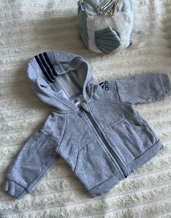 Кофта adidas 0/3 міс на флісі для новонароджених