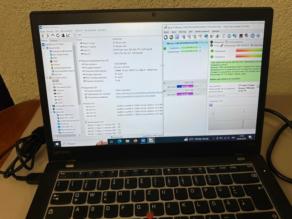 lenovo thinkpad t470s intel core i5-7300u