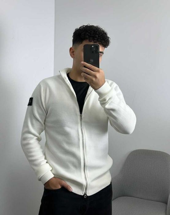 Кардиган зіп Stone Island /в'язана кофта на замку стоун айленд/зипка