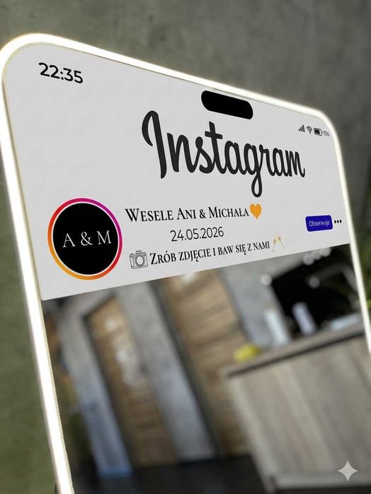 Lustro Instagram na wesele i eventy | NOWOŚĆ Śląsk